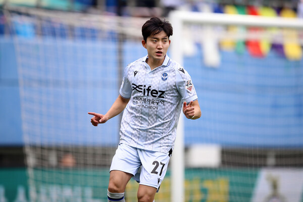 인천유나이티드 김보섭. 사진┃한국프로축구연맹