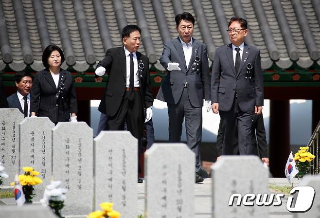 제68회 현충일인 6일, 전주군경묘지에서 추념식이 개최됐다.(전주시 제공)/뉴스1