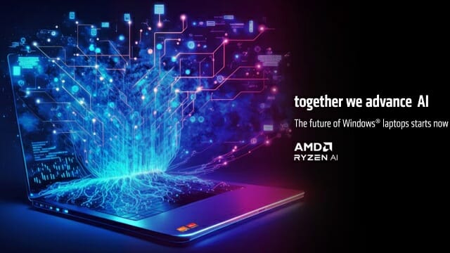 AMD는 올 2분기부터 공급하는 노트북용 라이젠 프로세서에 '라이젠 AI'를 탑재한다. (사진=AMD)