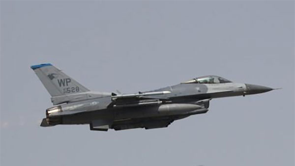연합훈련 참가한 미 공군 F-16 [사진 제공: 연합뉴스]