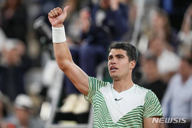 [파리=AP/뉴시스] 카를로스 알카라스. 2023.06.06