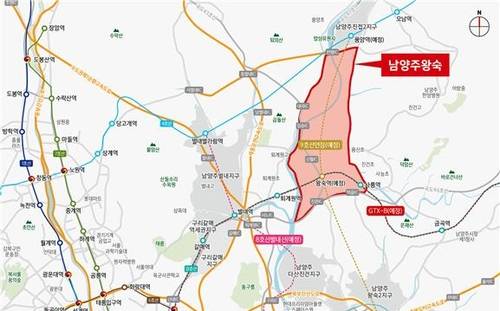 2차 뉴홈 사전청약지인 남양주왕숙 위치도  [국토교통부 제공]