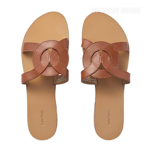 브라운 레더 슬라이드 11만9천원 앤아더스토리즈.