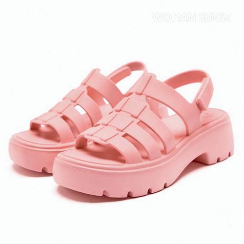 핑크 컬러 러버 라이즈드 샌들 5만9천9백원 자라.