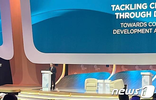 카심-조마르트 토카예프 카자흐스탄 대통령이 8일(현지시간) 아스타나 국제 포럼(AIF)에서 개막식 축사를 하고 있다. 2023.06.08 /뉴스1 ⓒ News1 이유진 기자