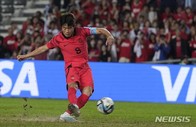 [라플라타(아르헨티나)=AP/뉴시스]U-20 축구대표팀 이승원