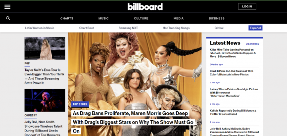 빌보드 홈페이지