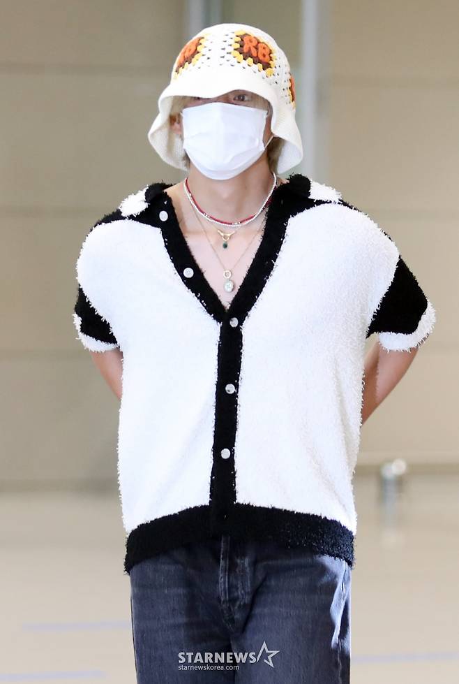 BTS 뷔 '모자 쓴 귀여운 곰돌이'[★포토]