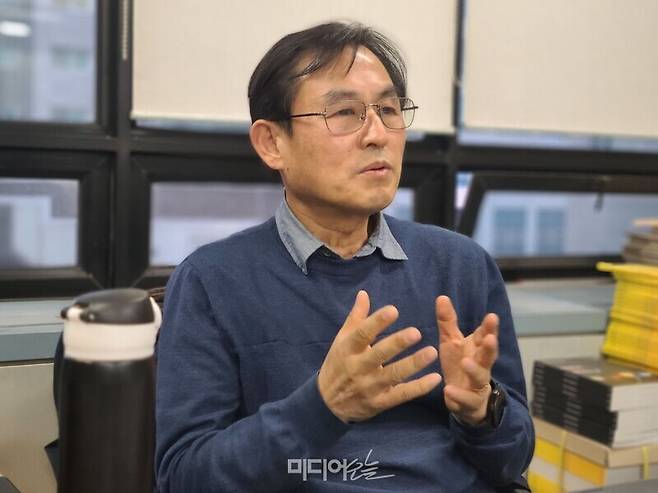 ▲김서중 미디어오늘 독권위원장. 사진=김예리 기자.