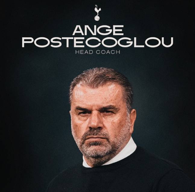 엔지 포스테코글루 신임 토트넘 감독. /사진=토트넘 SNS 갈무리