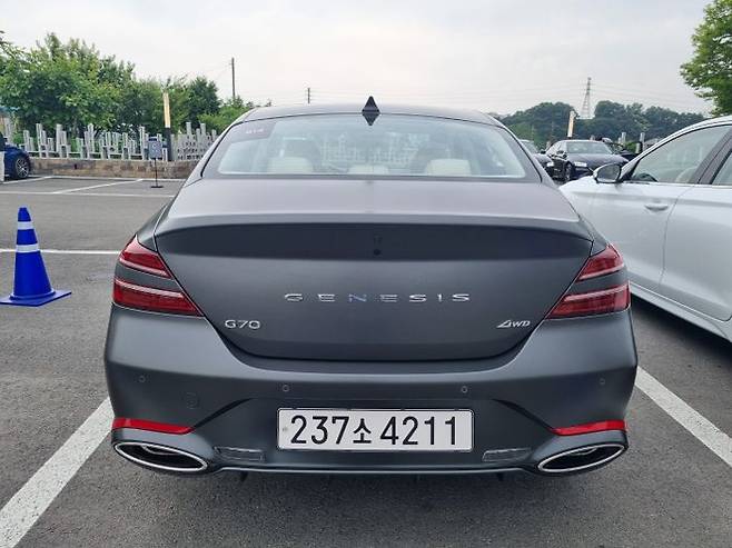 G70 후면 ⓒ데일리안 편은지 기자