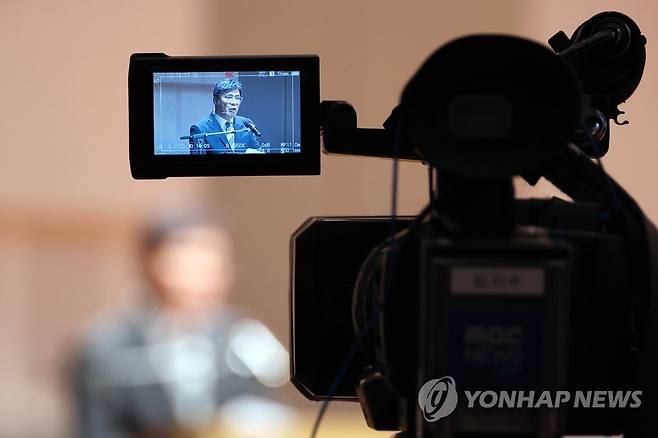 김의철 사장 "수신료 분리징수 철회하면 사퇴" [연합뉴스 자료사진]