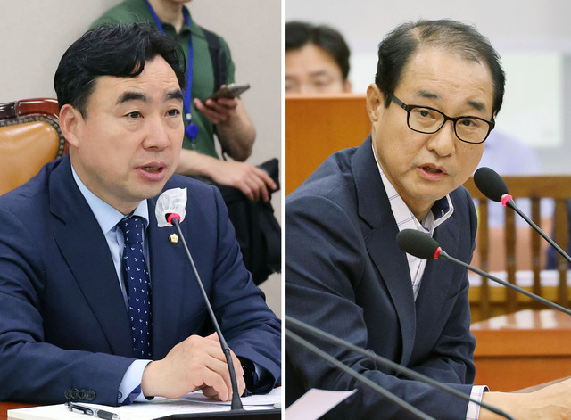 무소속 윤관석(왼쪽) 의원과 이성만 의원. 연합뉴스