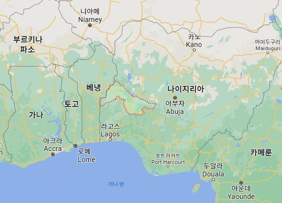 나이지리아 서부 콰라주 [구글지도 캡처, 재판매 및 DB 금지]