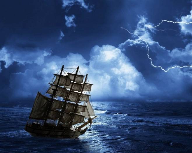 ▲격노하는 바다. 모든 항해는 모험이다.