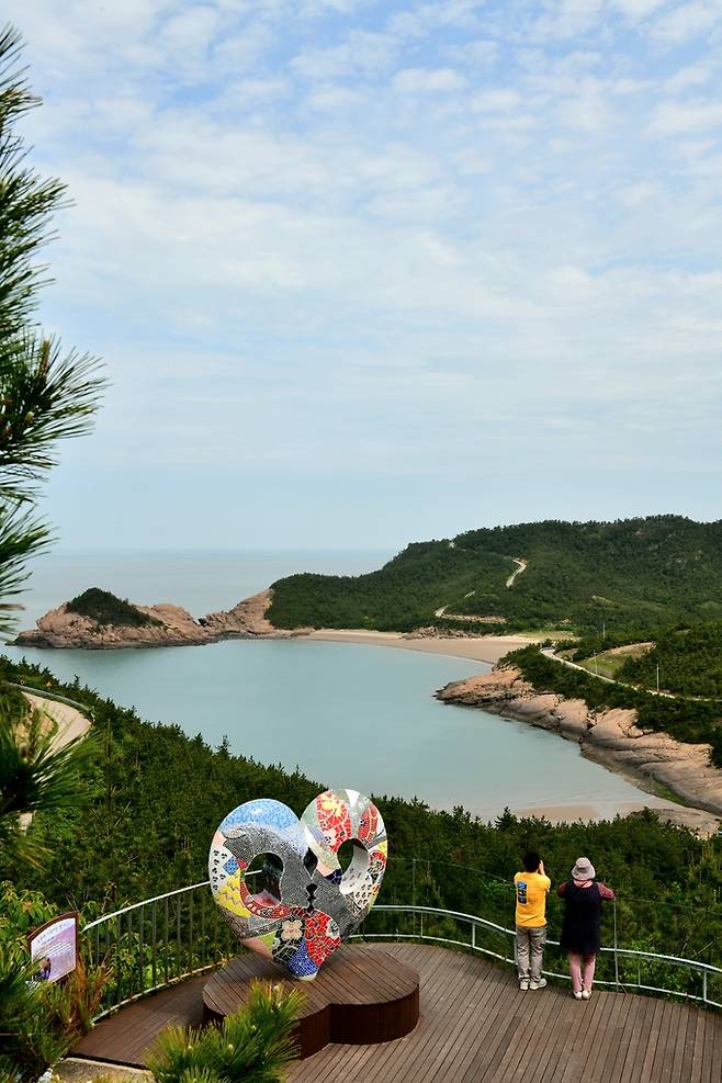 비금도 하트해변