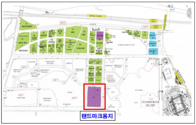 상암동 1645번지와 1246번지 일대 ‘상암DMC랜드마크’ 용지. 사진제공=서울시