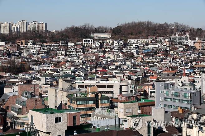 서울시내 단독주택지 [연합뉴스 자료사진]