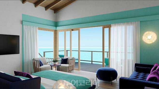 9월 오픈 예정인 '조이 아일랜드 몰디브 리조트'