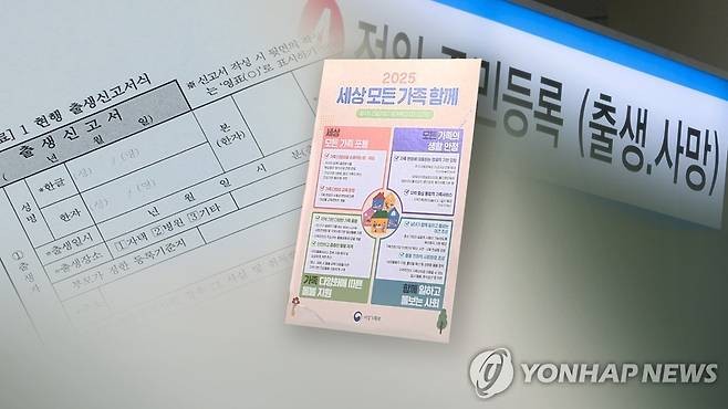 출생 신고서 (CG) [연합뉴스TV 제공]