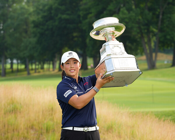 2023년 미국여자프로골프(LPGA) 투어 메이저 대회인 KPMG 위민스 PGA챔피언십 우승을 차지한 중국의 인뤄닝. 사진제공=Scott Taetsch_PGA of America