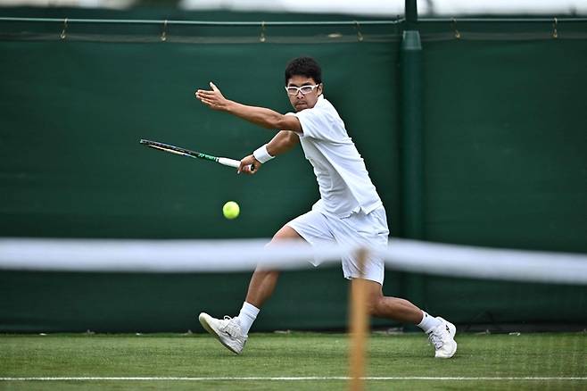 정현의 포핸드스트로크. 런던|AFP 연합뉴스