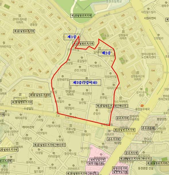 관악구 성현동 모아타운 위치도. 서울시 제공