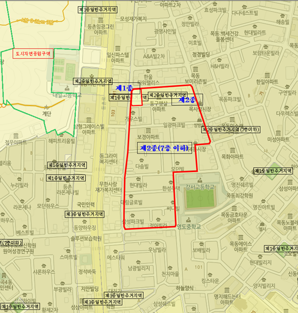 양천구 목4동 724-1번지 일원 위치도. 서울공