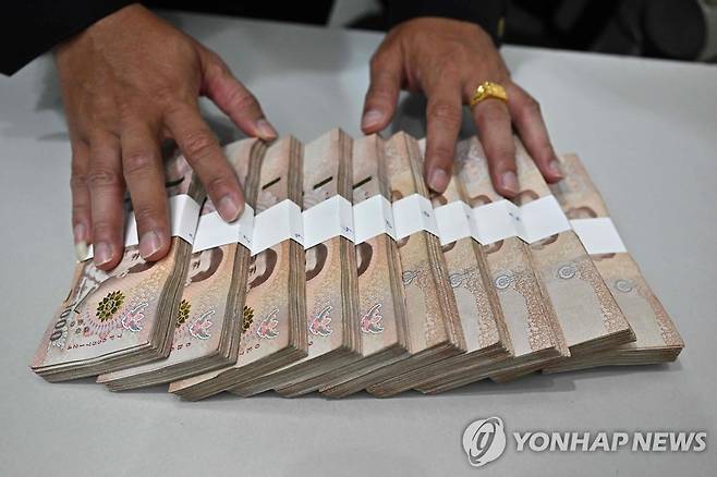 태국 밧화 [AFP 연합뉴스 자료사진. 재판매 및 DB 금지]