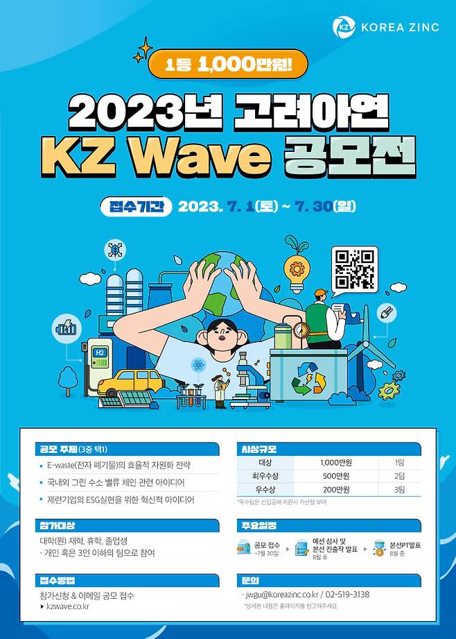 고려아연 ‘KZ Wave’ 공모전 포스터.(사진=고려아연)