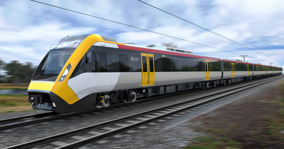 A rendered image of Hyundai Rotem's railway running in Queensland, Australia. [HYUNDAI ROTEM]