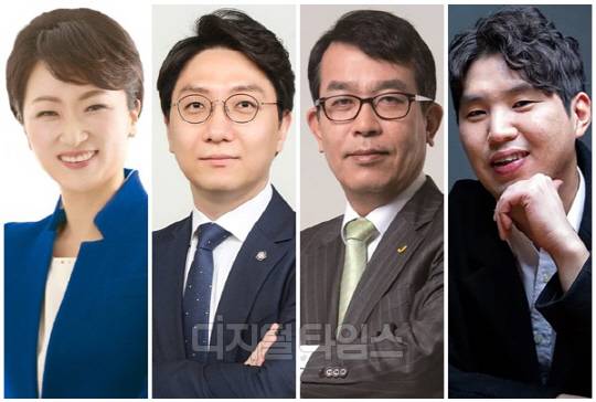 (왼쪽부터) 이언주 전 국민의힘 의원, 신인규 전 국민의힘 상근부대변인, 김종대 전 정의당 의원, 하헌기 전 더불어민주당 상근부대변인. <디지털타임스 DB>