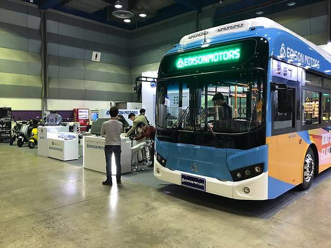 에디슨모터스의 전기버스. ⓒ에디슨모터스