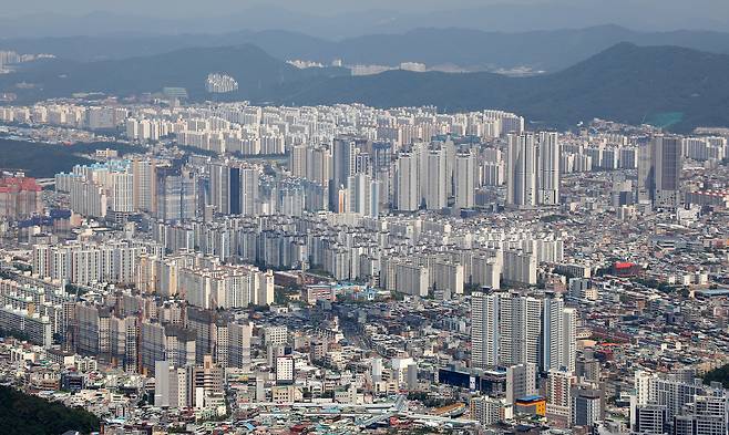 대구의 아파트 매매가격지수가 4개월 연속 상승했다. 사진은 대구 도심 아파트 전경.(사진은 기사 내용과 무관함) ⓒ News1 DB