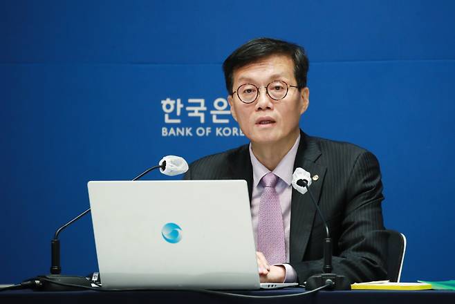 이창용 한국은행 총재가 지난 5월25일 서울 중구 한국은행에서 열린 통화정책방향 기자간담회에서 발언하고 있다. ⓒ한국은행 제공