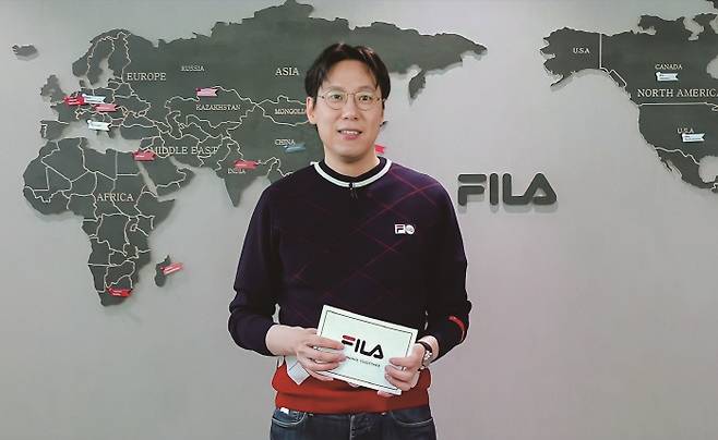 휠라는 지난해부터 글로벌 5개년 전략 '위닝 투게더'를 추진하고 있다. 사진은 윤근창 휠라홀딩스 대표.[사진=뉴시스]