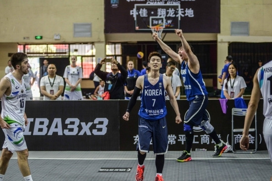 대한민국 3x3 농구의 제대로 된 시작을 알린 2018 FIBA 3x3 아시아컵. 박민수를 필두로 한 대표팀은 8강에 올랐다. 사진=FIBA 제공