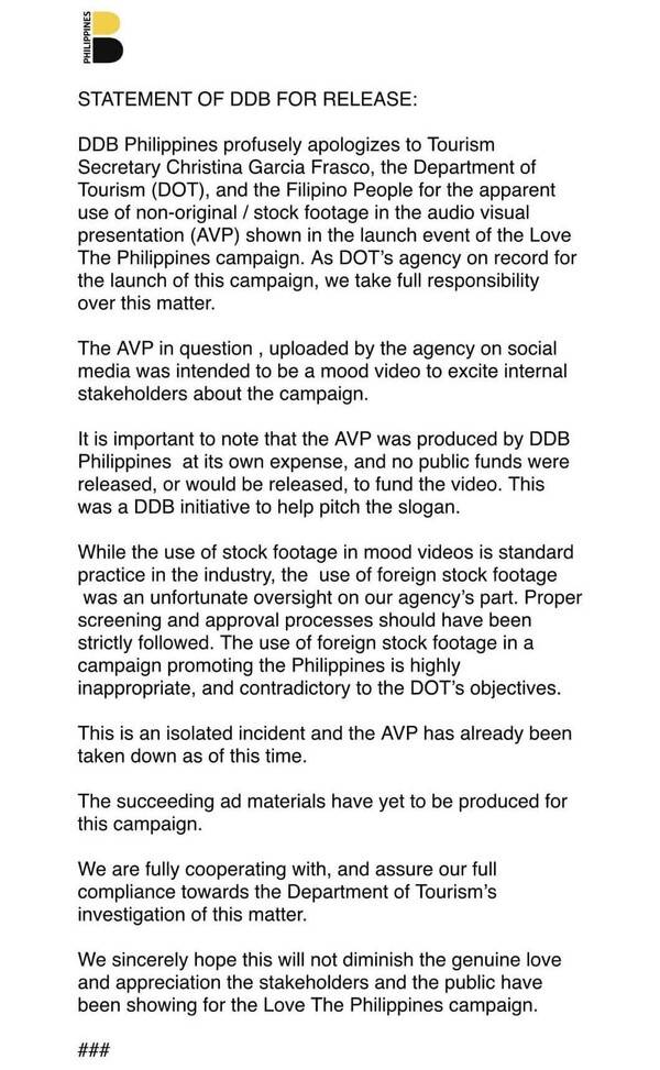 DBB 필리핀의 사과문 / 온라인 커뮤니티