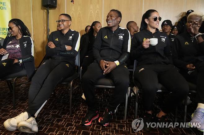 남아공 여자축구 선수들 [AP=연합뉴스]