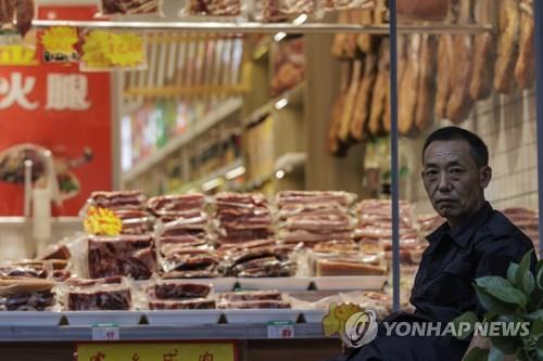 중국의 한 정육 상점 [EPA 연합뉴스 자료사진]