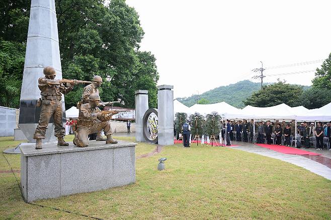 개미고개 격전지 추모제. 세종시 제공