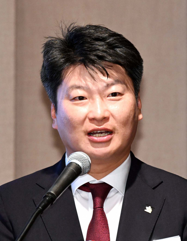 박창환 전라남도 부지사가 12일 ‘2023 에너지전략포럼’에서 축사를 하고 있다. 권욱 기자