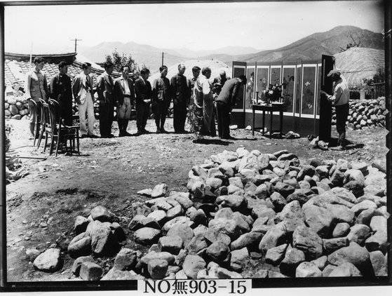 해방 이후 첫 발굴인 경주 호우총 개토제 장면. [사진 문화재청, KAIST 문화기술대학원, 강인욱, 국립중앙박물관]