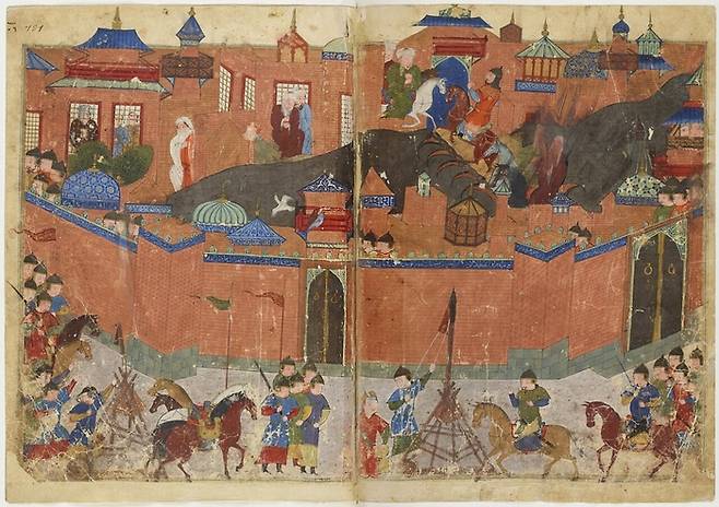 1258년 바그다드를 포위한 몽골군.