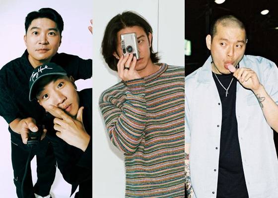 (왼쪽부터) 다이나믹 듀오, 빈지노, 이센스 /사진=아메바컬쳐, BANA, 인스타그램