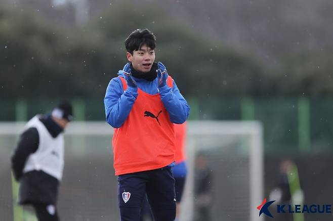 수원 삼성 공격수 전진우 사진=한국프로축구연맹 제공