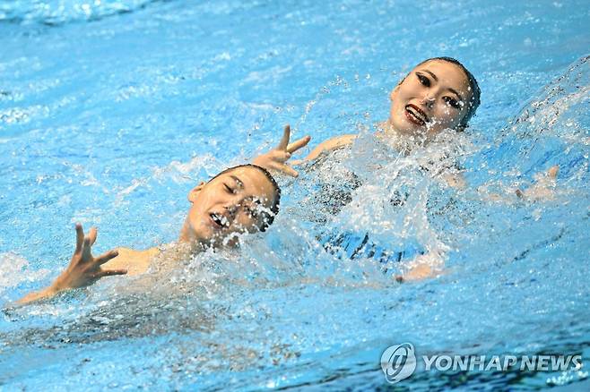 변재준과 김지혜의 연기 [AFP=연합뉴스]