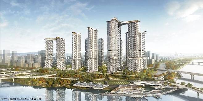 희림건축 컨소시엄이 제시한 압구정3구역 투시도