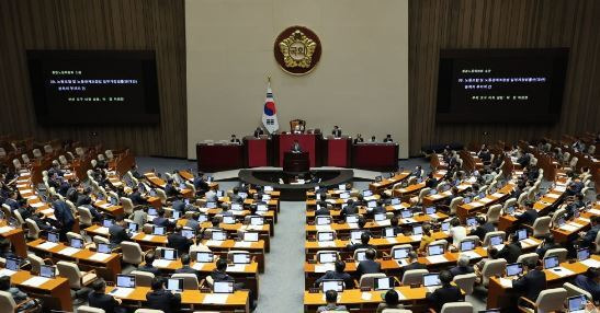 노란봉투법 본회의 부의 요구 이유 설명/사진=연합뉴스