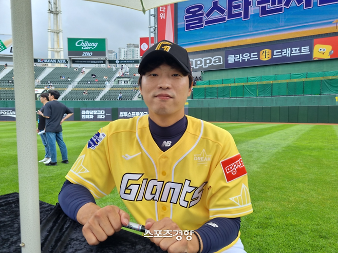 지난 15일 KBO 올스타전에서 만난 롯데 구승민. 사직|배재흥기자